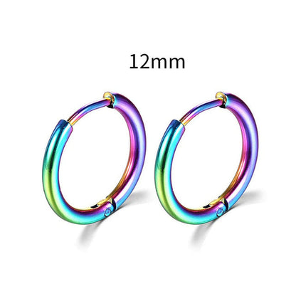 2023 Neue einfache Edelstahl Gold kleine Hoop Ohrringe für Frauen Männer Knorpel Ohr Piercing Schmuck Pendientes Hombre Mujer