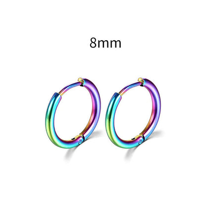 2023 Neue einfache Edelstahl Gold kleine Hoop Ohrringe für Frauen Männer Knorpel Ohr Piercing Schmuck Pendientes Hombre Mujer