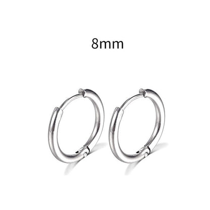 2023 Neue einfache Edelstahl Gold kleine Hoop Ohrringe für Frauen Männer Knorpel Ohr Piercing Schmuck Pendientes Hombre Mujer