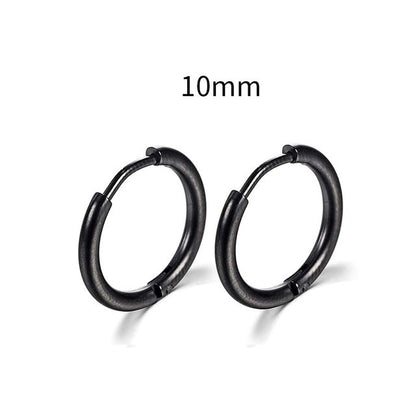 2023 Neue einfache Edelstahl Gold kleine Hoop Ohrringe für Frauen Männer Knorpel Ohr Piercing Schmuck Pendientes Hombre Mujer