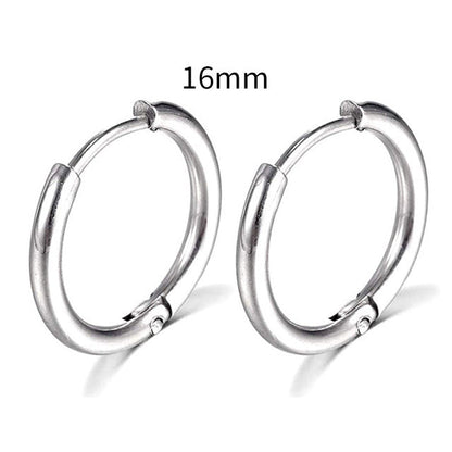 2023 Neue einfache Edelstahl Gold kleine Hoop Ohrringe für Frauen Männer Knorpel Ohr Piercing Schmuck Pendientes Hombre Mujer