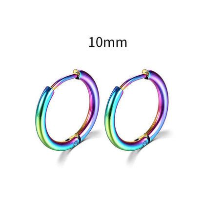 2023 Neue einfache Edelstahl Gold kleine Hoop Ohrringe für Frauen Männer Knorpel Ohr Piercing Schmuck Pendientes Hombre Mujer