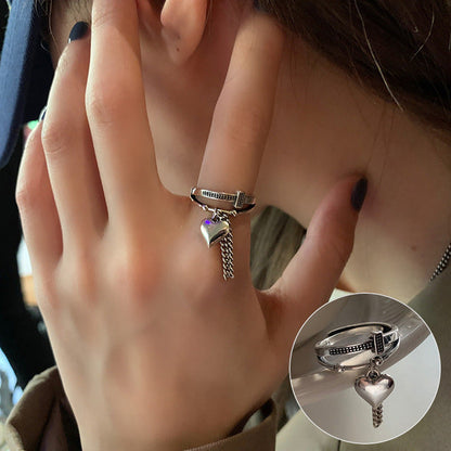 Minimalistischer 925 Silber Ring für Frauen Mode Kreativ Unregelmäßig Geometrisch Ästhetisch Offene Ringe Geburtstag Party Schmuck Geschenk